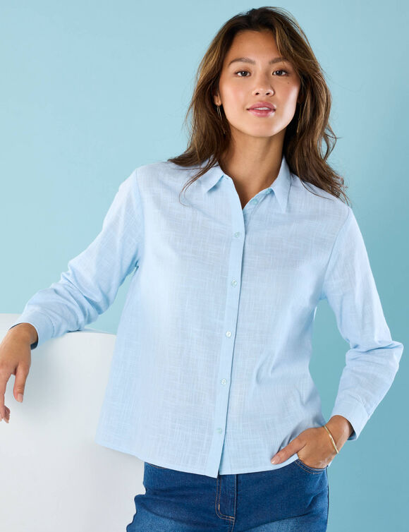 Chemise unie, Spécial Petites (bleu ciel) Chemise unie, Spécial Petites (bleu ciel)